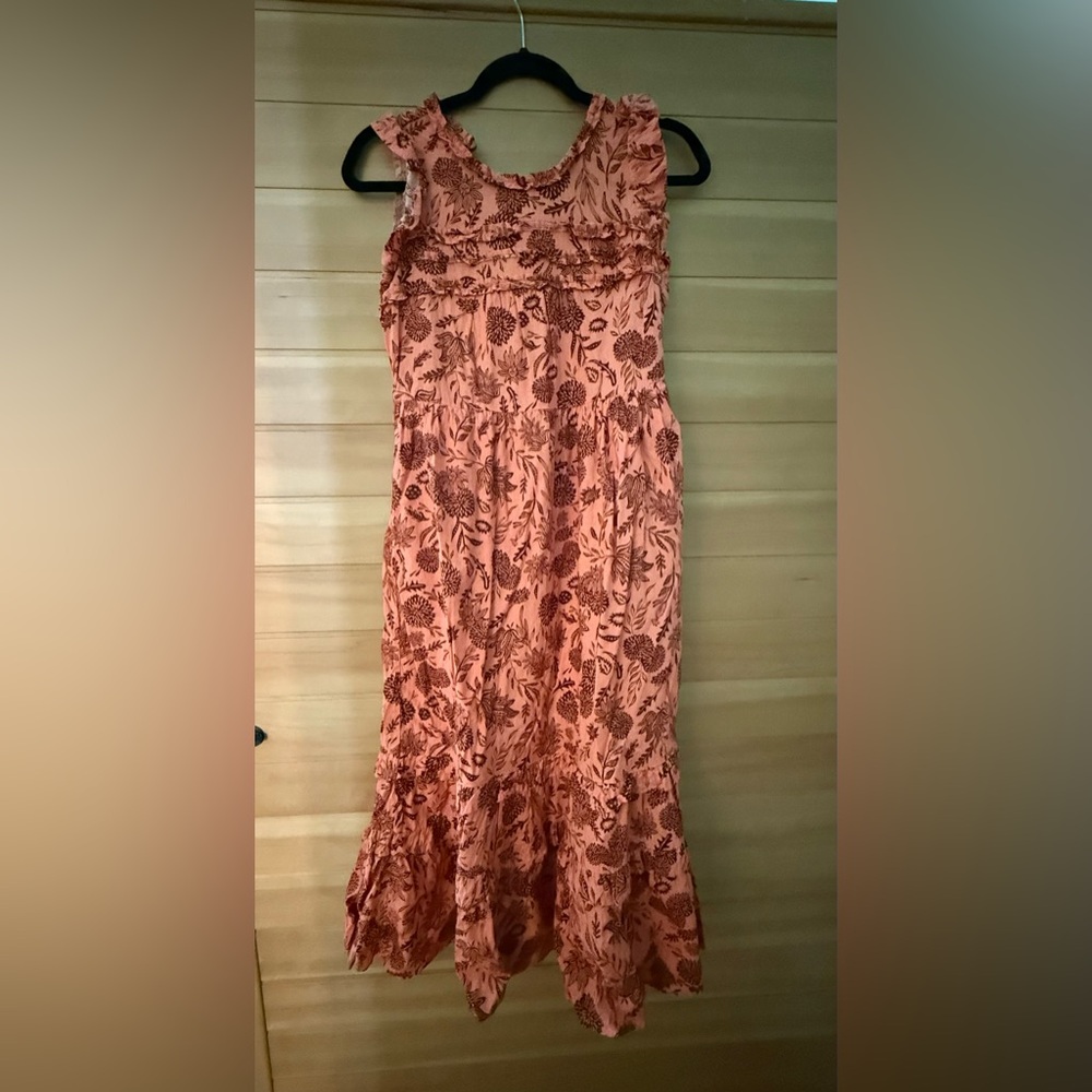 Universal Thread Ruffled Floral Sleeveless Dress with Pockets Size XS